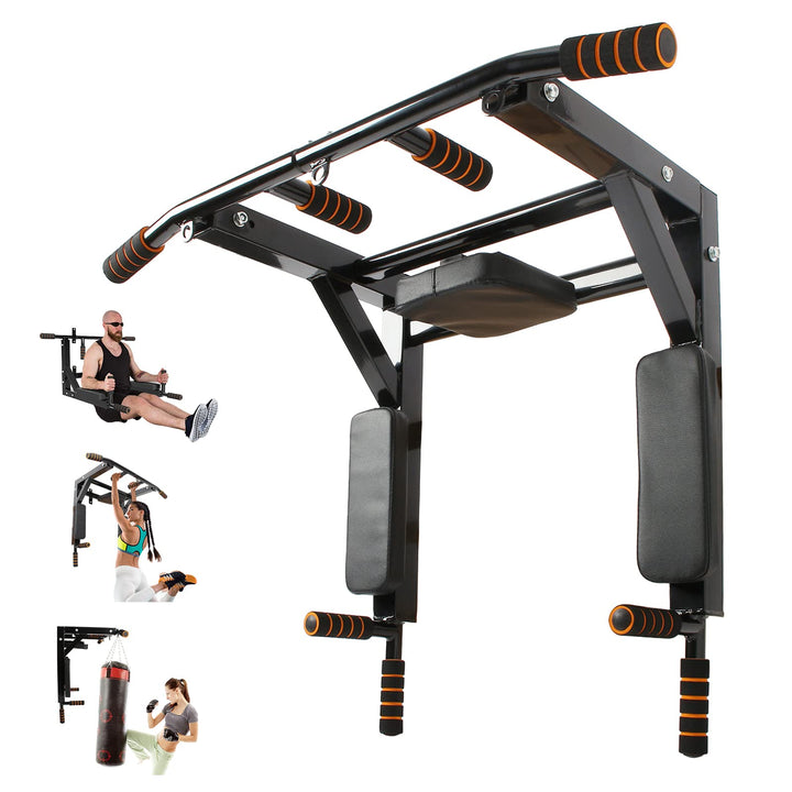 Leogreen Klimmzugstange Wandmontage, Pull Up Bar, Trainings Halterung mit Multifunktionen, 8 rutschf