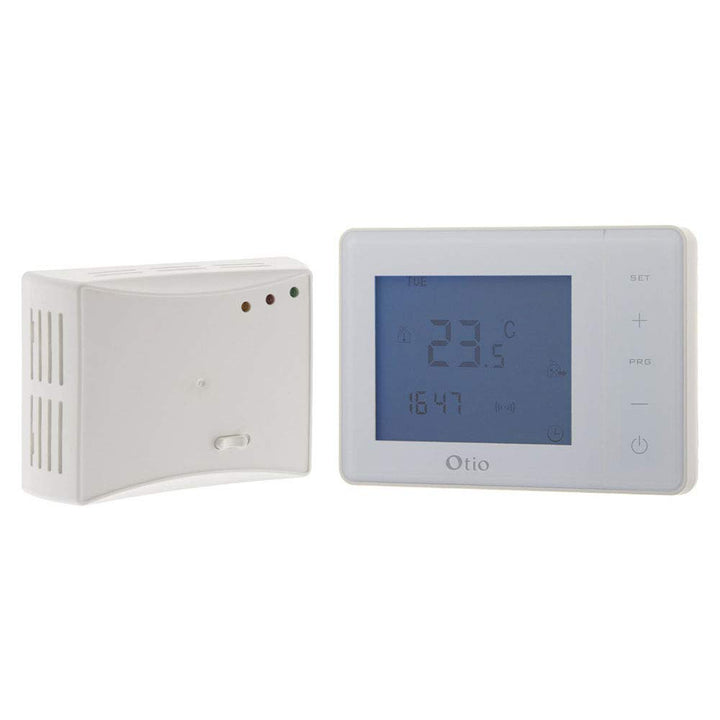 Thermostat programmable sans fil blanc