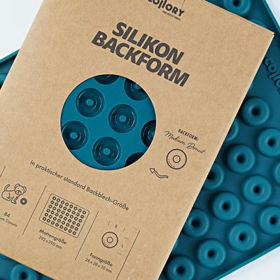 Collory Medium Donut (2,8cm) Silikon Backform für Hundekekse & Hundeleckerlis, Pralinenform, Schokol