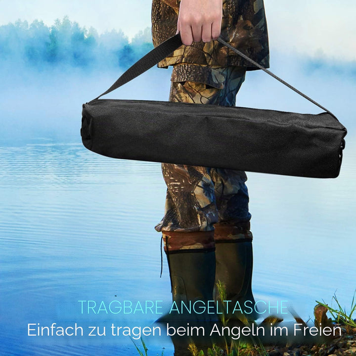 FISHOAKY Angelruten-Set, Kohlefaser-Spule mit Kombi-Stange und Teleskop-Angeln mit Angelschnur, Ange