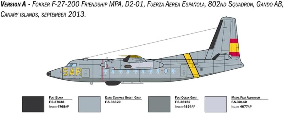 Italeri 1455 1:72 Fokker F-27 Maritime Patrol - Modellbau, Bausatz, Standmodellbau, Basteln, Hobby,