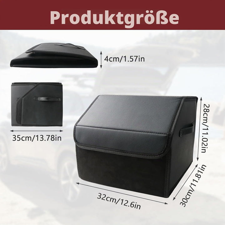 Auto Organizer Kofferraum Leder Aufbewahrungsbox Faltbarer Mehrzweck Kofferraumtasche Sitzaufbewahru