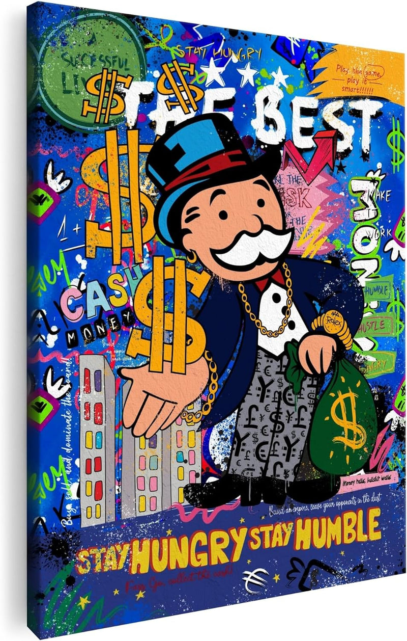 Artmazing | Pop Art Bild bunt | Mr. Monopoly Bild | Pop Art Leinwand | S-Art Bilder | Pop Art Bilder