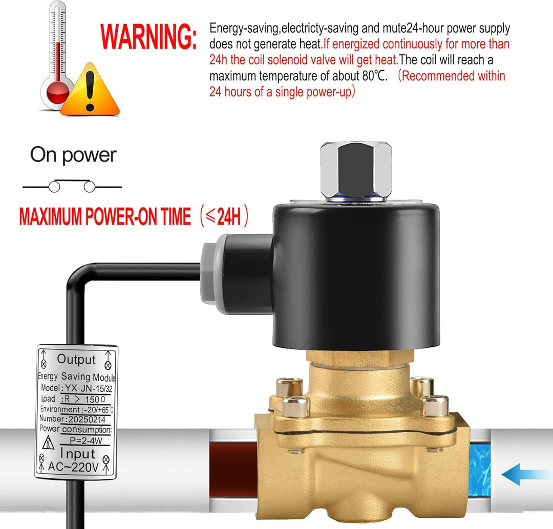 Heschen Messing Elektrisches Magnetventil, 2W-200-20KJ, PT3/4'' Anschluss, AC220V, Direktwirkung Was