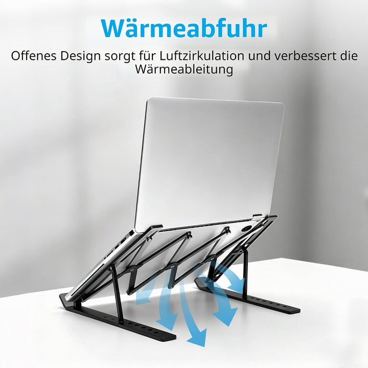 Laptop ständer aus Aluminium,Faltbarer,belüfteter Halter,laptopständer höhenverstellbar,Ergonomisch