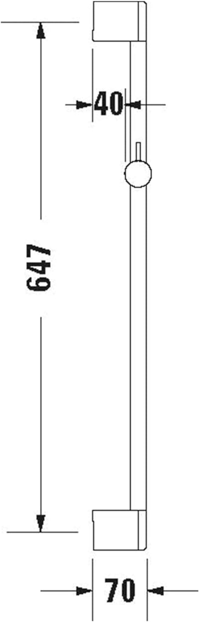 Duravit Universal Duschstange, Brausestange mit höhenverstellbarer Handbrausehalterung, variable Dus