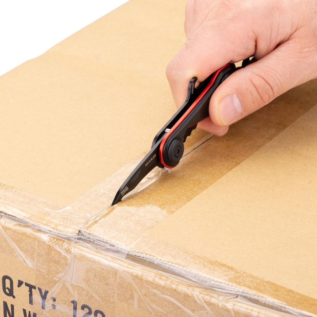 TROIKA Schlüsselanhänger Mini-Werkzeug 9 Funktionen – PARCEL CUT & CART – Einkaufswagenlöser, Paketm