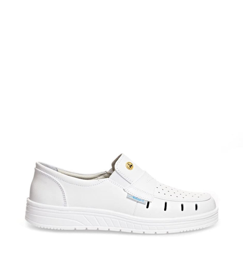 ABEBA 32300 AIR CUSHION ESD Loafer, O1, SRA, Weiss, Grösse 46 46 EU, 46 EU