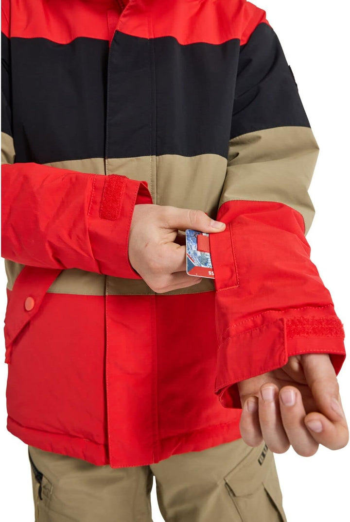 Burton Jungen Symbol Snowboard Jacke 164 Tomato/True Black/Kelp, 164 Tomato/True Black/Kelp