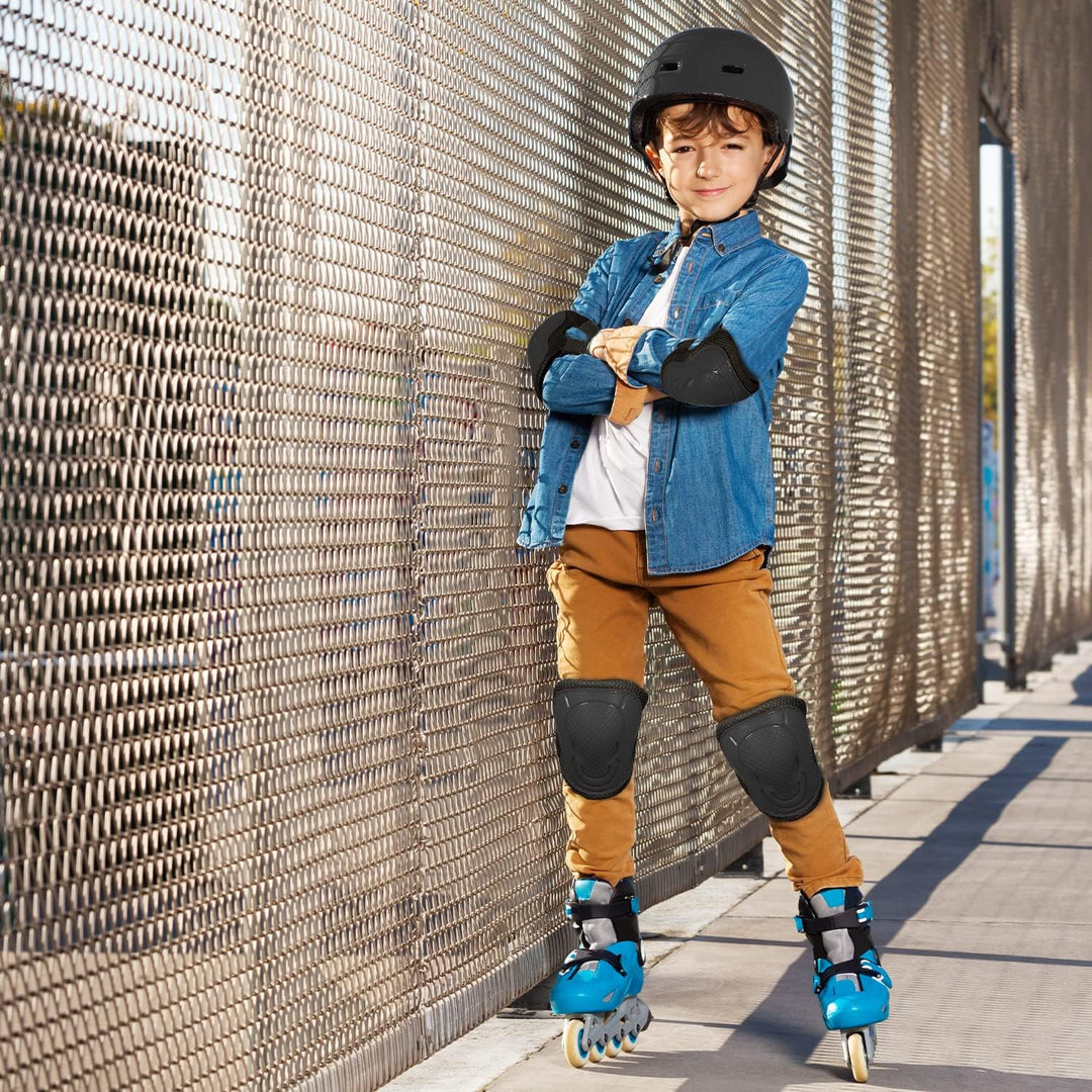 Kinder Schutzausrüstung 2-10 Jahre – Knieschoner, Ellenbogenschoner für Inliner, Rollschuhe, Skatebo