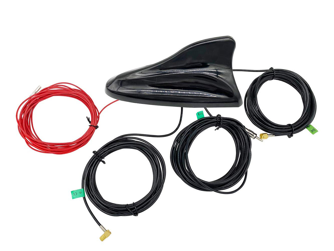 Vecys DAB DAB + Autoantenne Haifischflosse FM/AM GPS Autodachantenne Signalverstärker SMB zu SMA zu