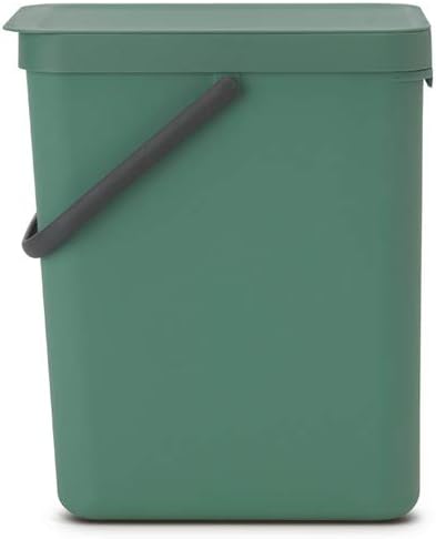 Brabantia Sort & Go Mülleimer, Kunststoff, Tannengrün, 25L Fir Green 25 Liter Mülleimer, Fir Green 2