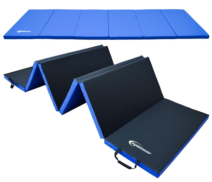 EYEPOWER Klappbare Turnmatte für Zuhause - Dicke Gymnastikmatte - Weichbodenmatte Akrobatik Matte Yo