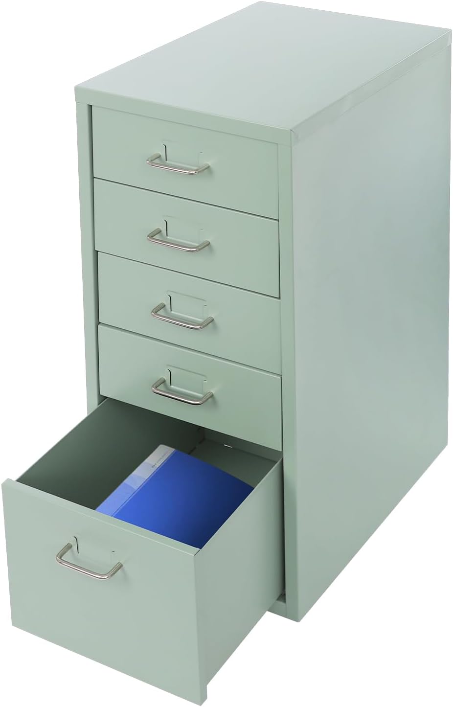 Mobiler Aktenschrank mit 5 Schubladen, Rollcontainer Schubladenschrank Büroschrank Tragfähigkeit 50k