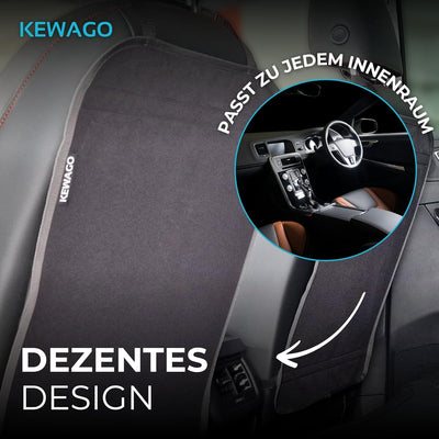 Kewago Rückenlehnenschutz Auto Kinder, Sitzschoner Auto Rückenlehne für die Rückseite der Vordersitz