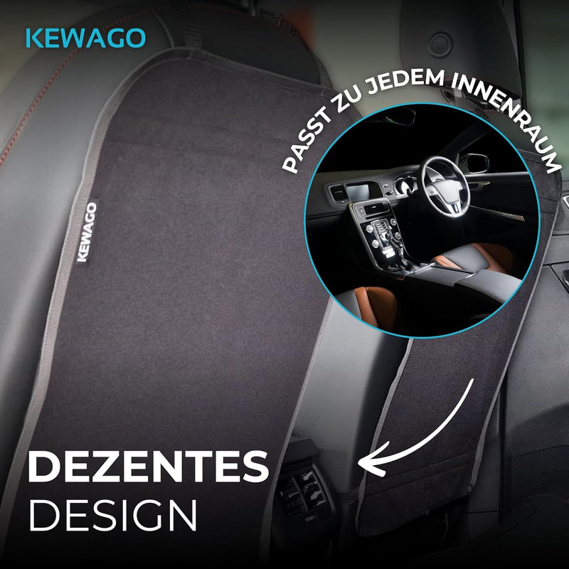 Kewago Rückenlehnenschutz Auto Kinder, Sitzschoner Auto Rückenlehne für die Rückseite der Vordersitz