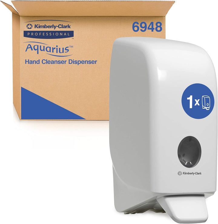 Aquarius Handtuchspender 6956, Papierhandtuch-Spender - weisser & Aquarius Seifen-Spender 6948 – 1 x
