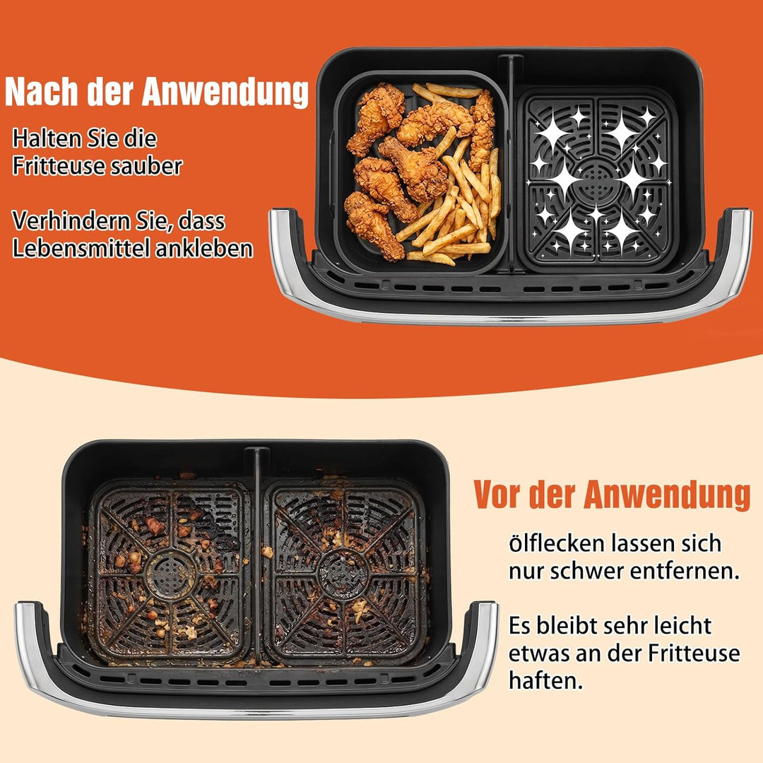Heissluftfritteuse Silikonform für Ninja AF500EU AF500EUCP 10,4L | COSORI 10L Airfryer Zubehör Wiede