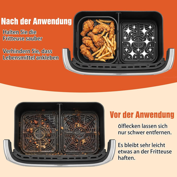 Heissluftfritteuse Silikonform für Ninja AF500EU AF500EUCP 10,4L | COSORI 10L Airfryer Zubehör Wiede