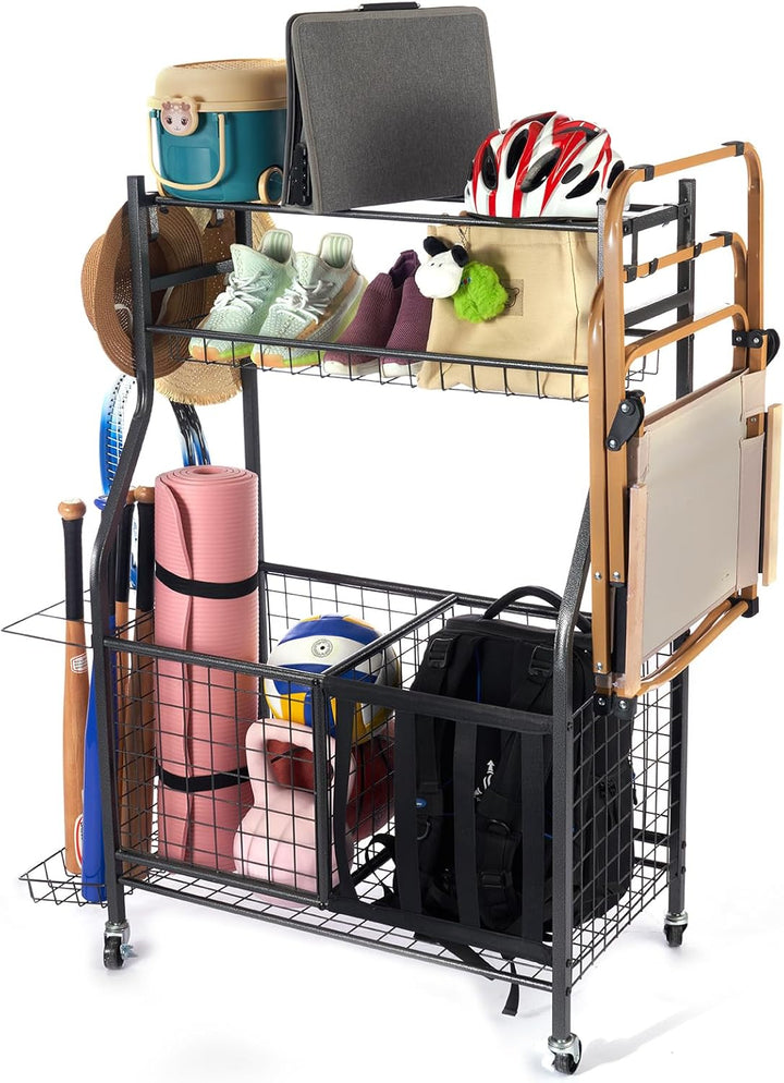 Sinoer Garage Lagerung von Sportgeräten, Ballaufbewahrungsregale, Spielzeug für den Innen- und Ausse