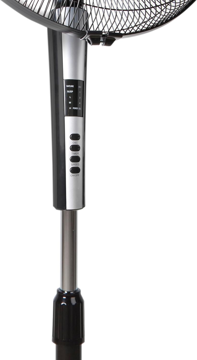 Orbegozo SF 0640 – Leiser Standventilator mit Fernbedienung, Timer, 2 Stufen, Turbo und leise, 65 W,