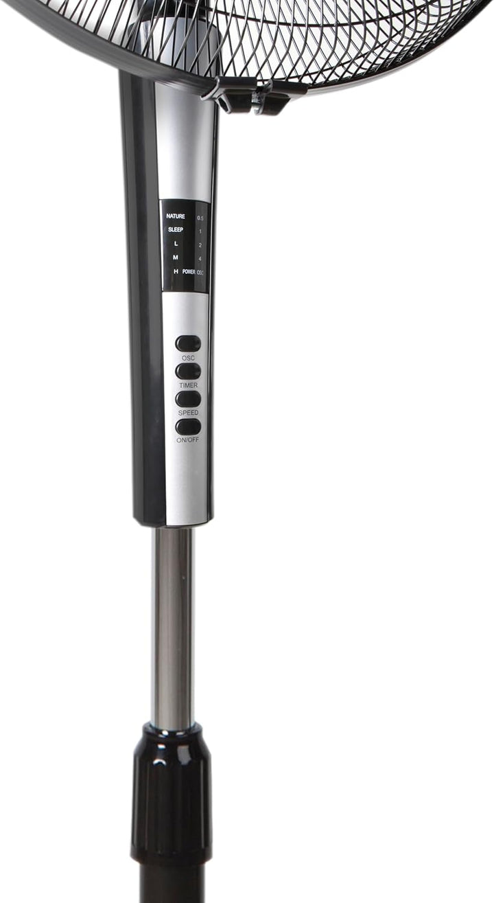 Orbegozo SF 0640 – Leiser Standventilator mit Fernbedienung, Timer, 2 Stufen, Turbo und leise, 65 W,