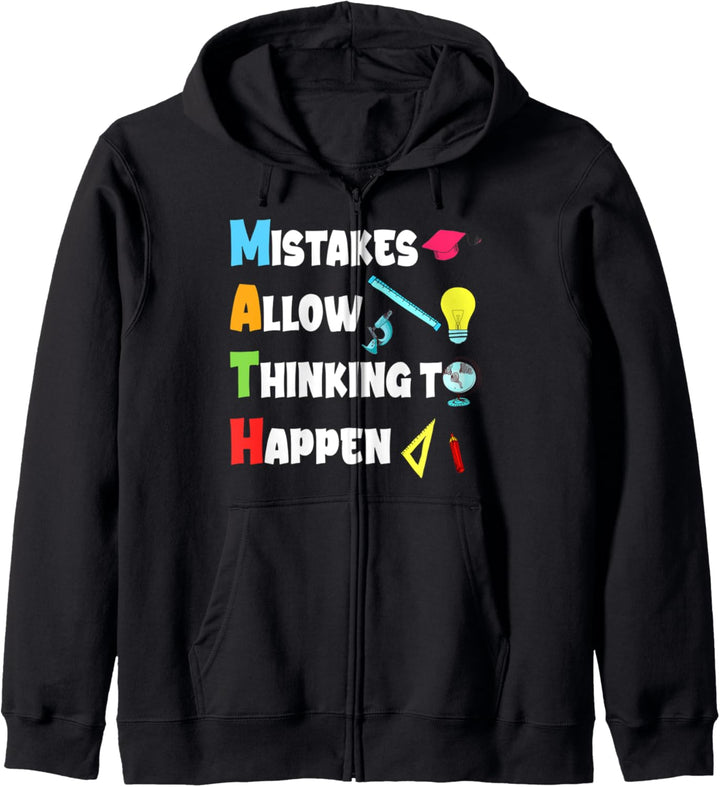 Mistakes allow thinking to happen Gymnasium Lehrerin Kapuzenjacke