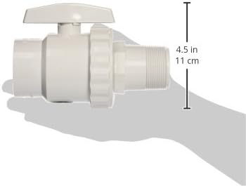 Hayward Trimline 2-Wege-Kugelhahn, 3,8 cm, SKT-Rohr aus PVC FIP, FIP
