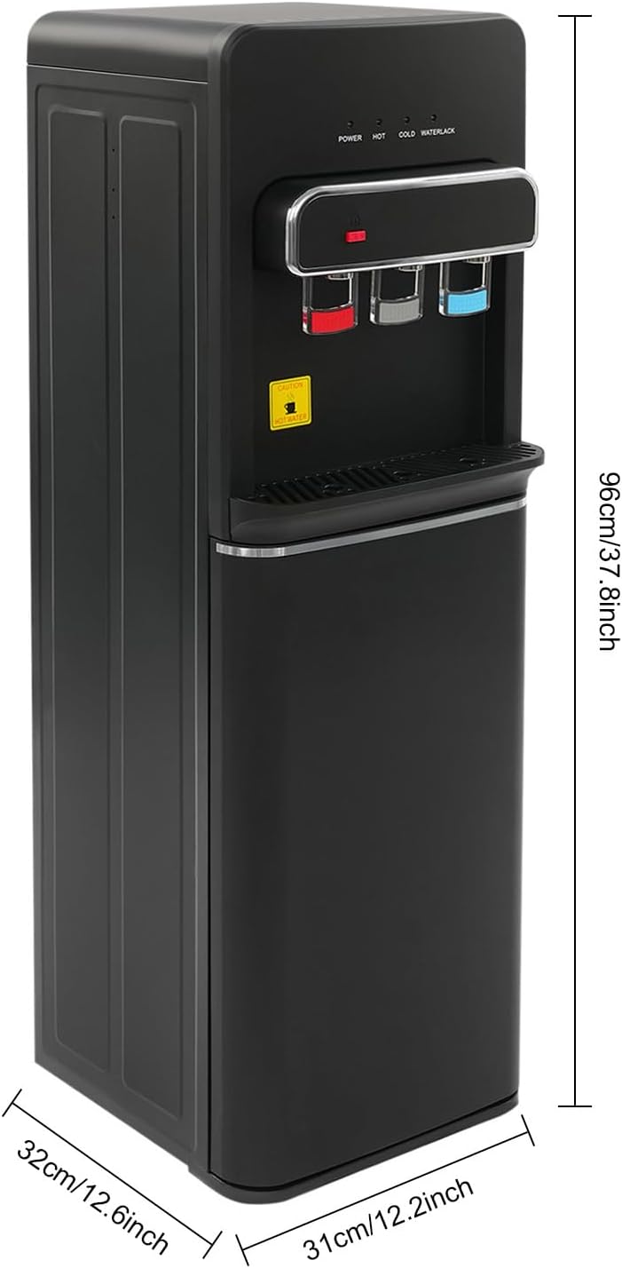 Wasserspender, 220V Heisswasserspender mit Bodenbefüllung 3 Temperaturen Kaltes Elektrischer Heisses