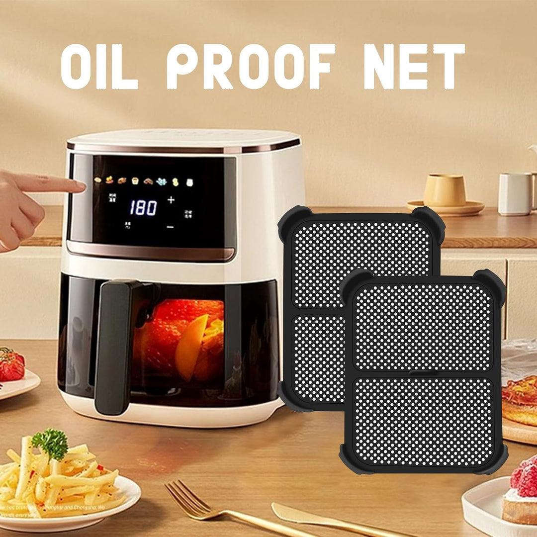 2 Stück Airfryer Fett Spritzschutz,Airfryer Silikon Spritzschutz,Spritzschutz für Ninja Heissluftfri