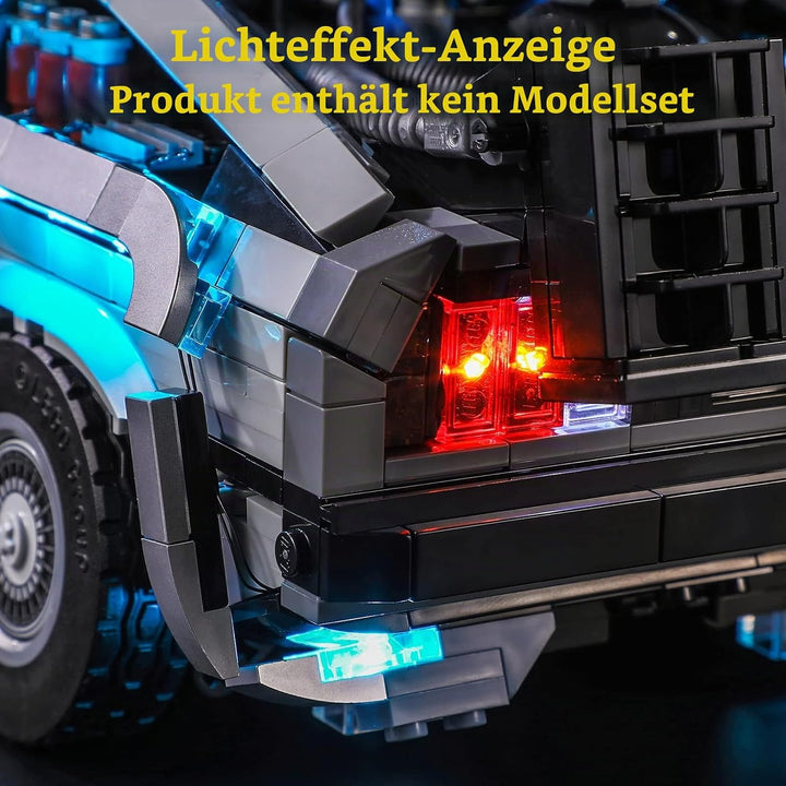 GEAMENT LED Licht-Set Kompatibel mit Lego Back to The Future - Beleuchtungsset für Creator 10300 Bau