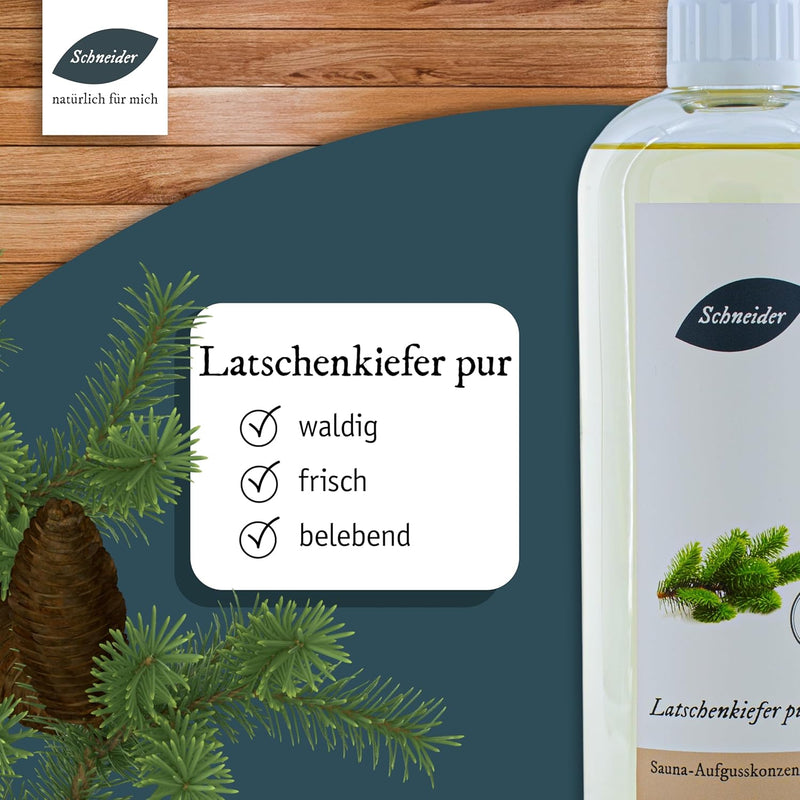 Saunabedarf Schneider - Aufgusskonzentrat, Saunaaufguss Latschenkiefer 250ml