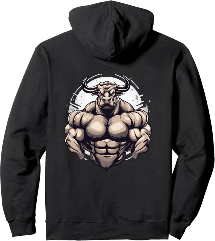 Gym Workout Gym Fitness Bull Herren Stier Pullover Hoodie