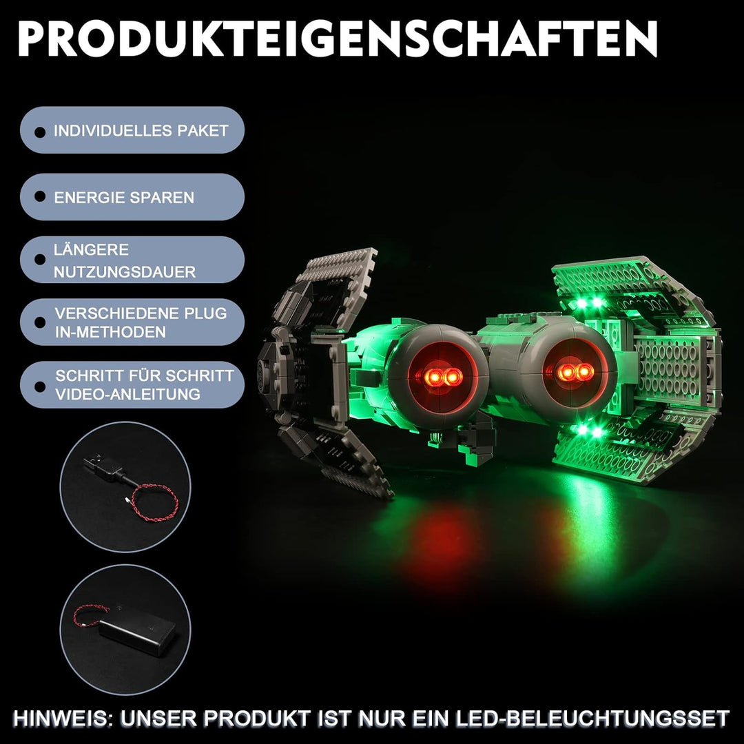 Led Licht Set für Lego 75347 TIE Bombe Modellbausatz, Dekoration DIY Beleuchtungsset für Lego TIE Bo