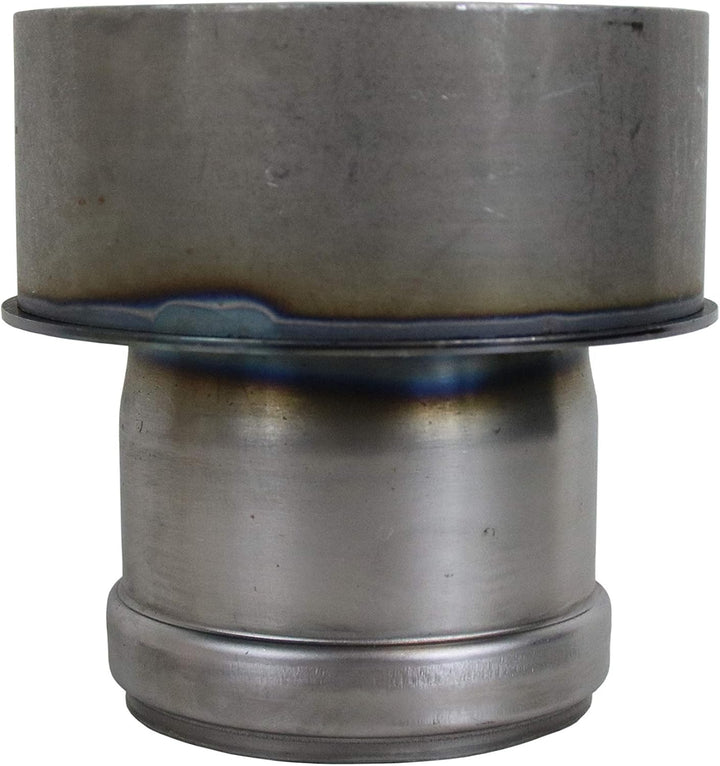LANZZAS Pelletrohr Erweiterung von Ø 80 mm auf Ø 120 mm unlackiert Pelletrauchrohr Pelletofenrohr Pe