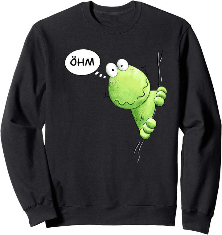 Statement Frosch I Öhm Fun Design I Öhm Comic Spruch Sweatshirt