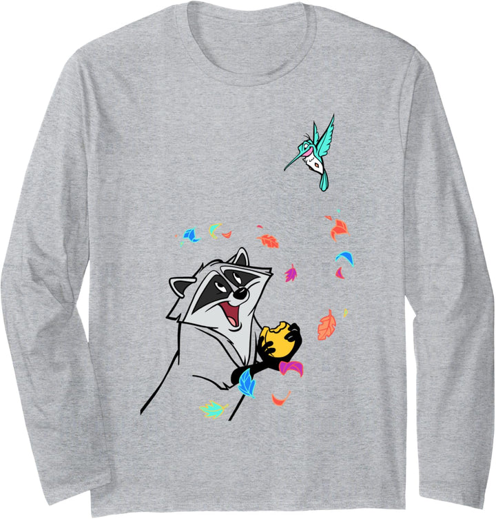 Disney Pocahontas Meeko And Flit Portrait Langarmshirt