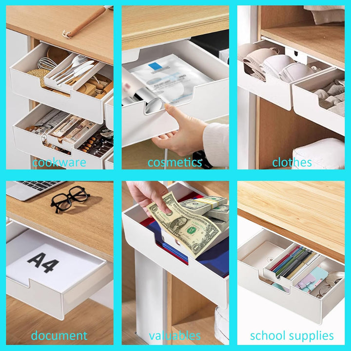 Schublade Unterbau, Schreibtischschublade Unter Schreibtisch, Unterbauschublade Selbstklebende, mit