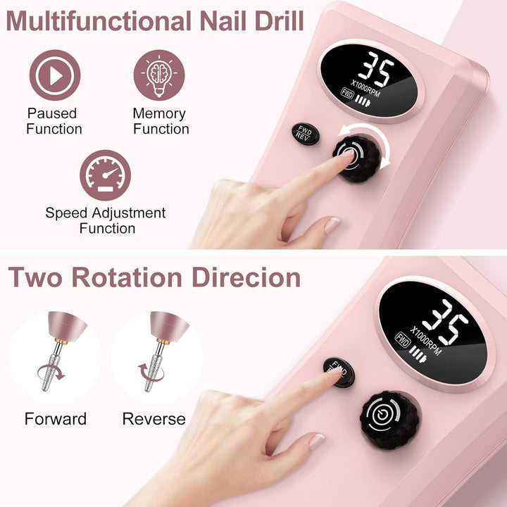 Elektrische Nagelfräser 35000 U/min, Urbuti 11 in 1 Professionell Maniküre set, USB Aufladbare Elekt
