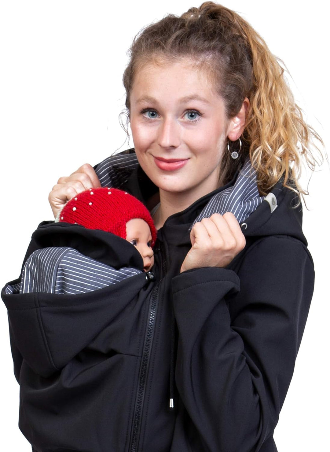 Viva la Mama – Allwetter Funktionsjacke für Mama und Baby, Umstandsjacke + Tragejacke - MELLORY S sc