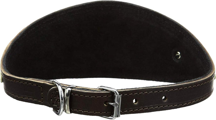 Dingo Weiches Lederhalsband für Windhund Eleganz Halsband Soft 12401 Braun 41 cm L, Braun 41 cm L