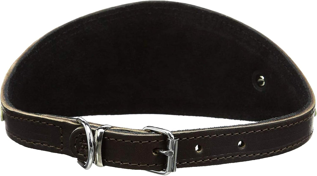 Dingo Weiches Lederhalsband für Windhund Eleganz Halsband Soft 12401 Braun 41 cm L, Braun 41 cm L