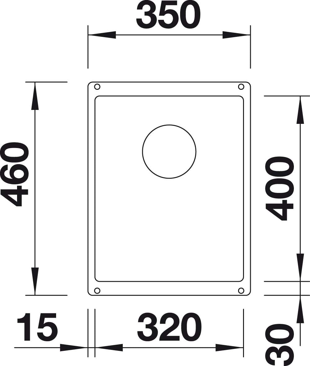 BLANCO SUBLINE 320-U | SILGRANIT felsgrau | Einbauart: Unterbau | ohne Ablauffernbedienung | 40er Un