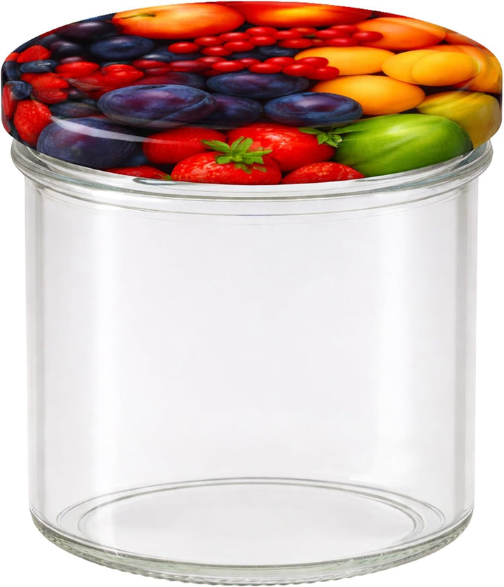 Vitrea 100x Marmeladengläser 125 ml - mit Deckel Obst TO 66 - Einmachgläser zum befüllen mit Schraub