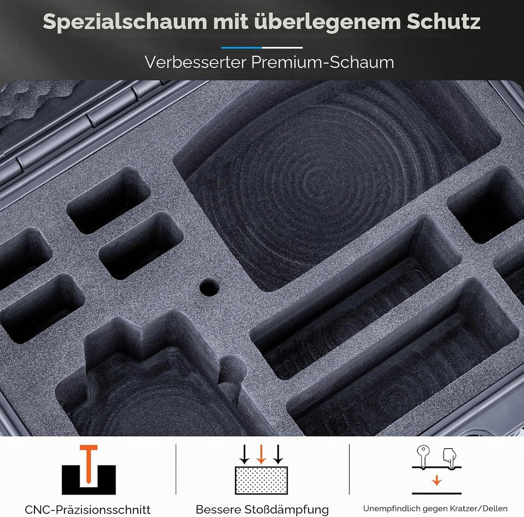 Lykus Titan AA100 Wasserdicht Tasche/Koffer/Case für Antigravity A1 Drone Bundles,Unterstützt 7 Akku