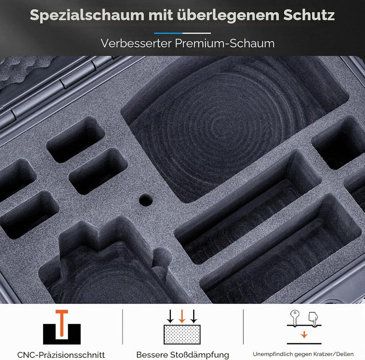 Lykus Titan AA100 Wasserdicht Tasche/Koffer/Case für Antigravity A1 Drone Bundles,Unterstützt 7 Akku