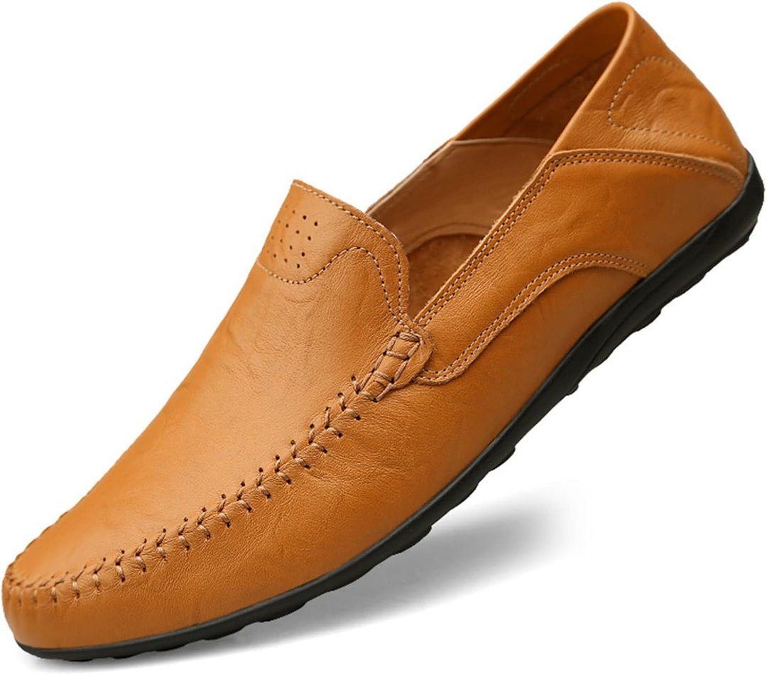 Herren Klassische Mokassins Lederschuhe Loafers Schuhe zum Autofahren modische Schlupfschuhe Slipper