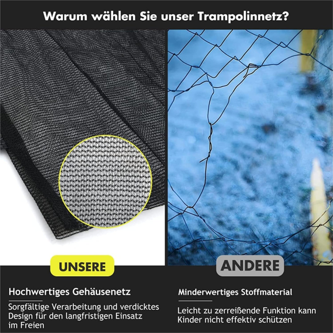 GYMAX Sicherheitsnetz für Trampolin Ø 244/305/366/427/457/487 cm, UV-beständiges & reissfestes Ersat