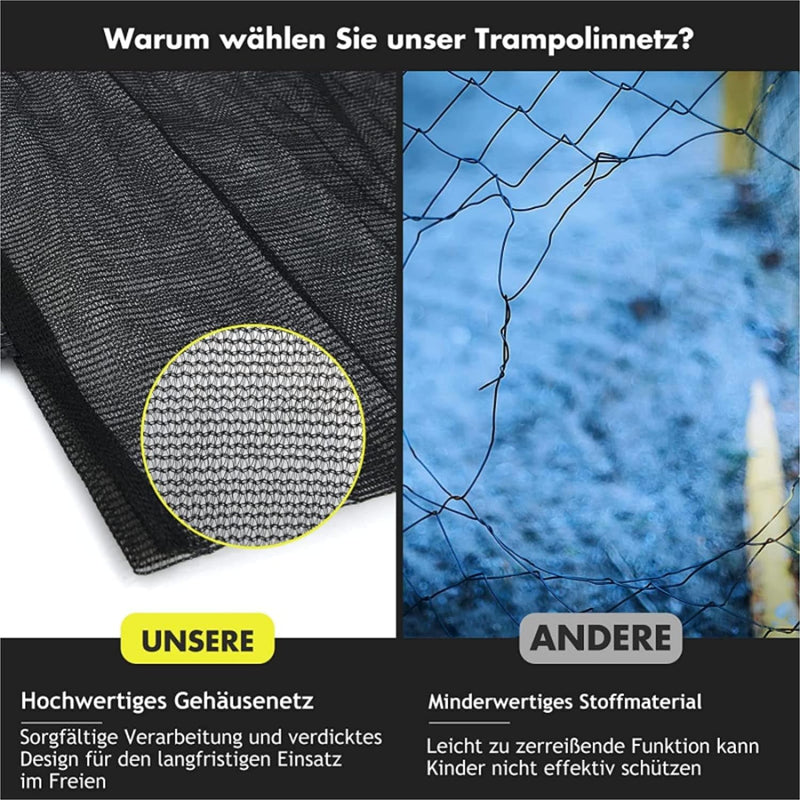 GYMAX Sicherheitsnetz für Trampolin Ø 244/305/366/427/457/487 cm, UV-beständiges & reissfestes Ersat