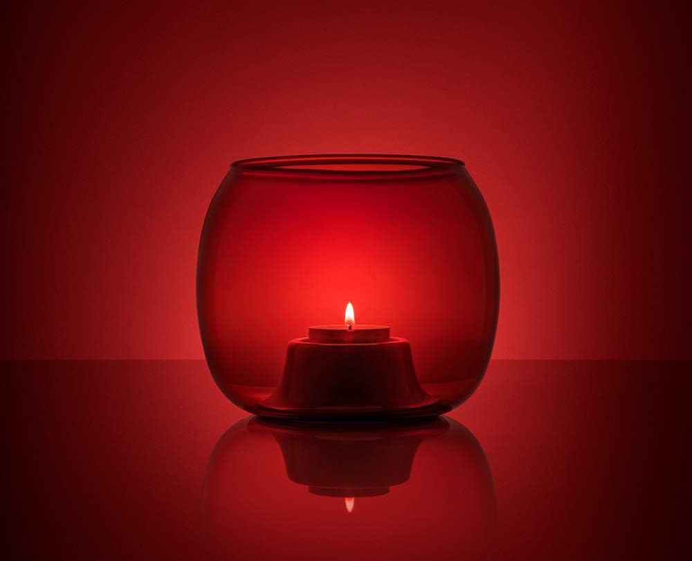 Iittala Kaasa Teelichthalter, Cranberry Rot